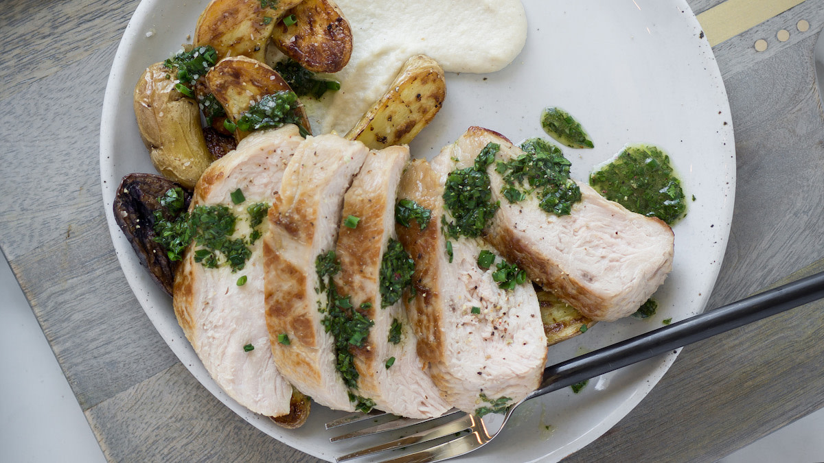 Turkey with Herb Sauce