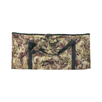 Deluxe 12-slot camouflage duck decoy bag with shoulder strap and zipper