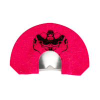 Phelps AMP diaphragm in pink with black stylized graphic and silver metal reed