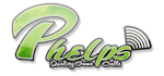 Phelps logo in green script with sound-wave icon and text "Quality Game Calls"