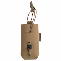 Tan RINO Pouch Lite with elastic retention cords and FHF GEAR tag