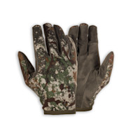 Trace camouflage gloves with brown suede palms