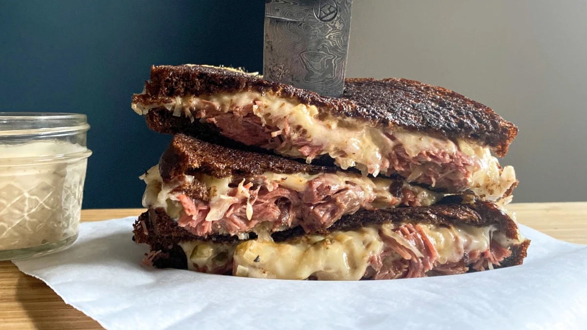 duck rueben sandwich