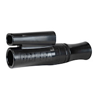 Black Omega duck call with "OMEGA" embossed on body
