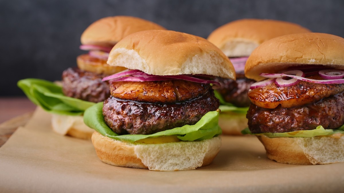 Teriyaki Duck and Pineapple Burgers