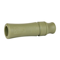 Phelps EZ SUK'R DEER call, olive-green mouth call embossed "Phelps" and "EZ SUK'R DEER"