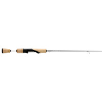 Omen ice rod with cork split grip and black graphite blank