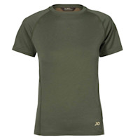First Lite women's Wick short-sleeve tee, olive green
