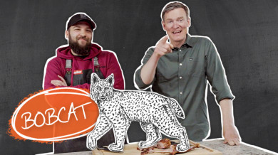 Janis Putelis and Spencer Neuharth Eat Bobcat
