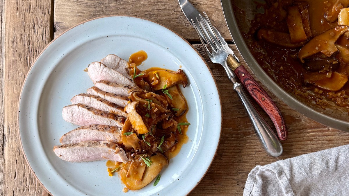 Turkey With Chasseur Sauce.JPG