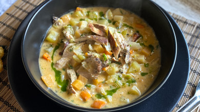 Smoked Pheasant and Root Vegetable Stew