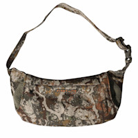 First Lite thermic muff, camouflage hand warmer with strap and 'FIRST LITE' label
