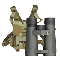 10x42 binoculars with camouflage chest harness and FHF Gear patch