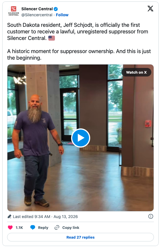 Silencer Central post on X