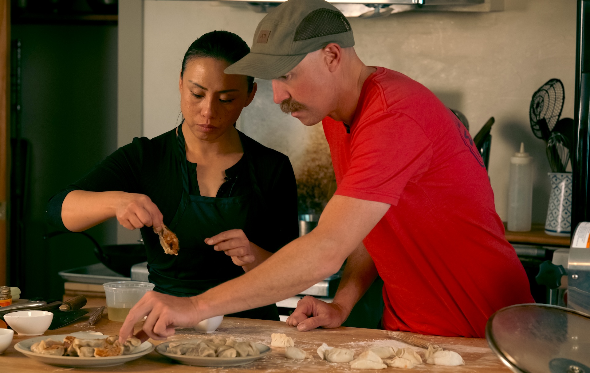 making dumplings