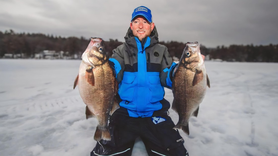 Ice Fishing for Perch, Bass, Pickerel, and Blue Gills