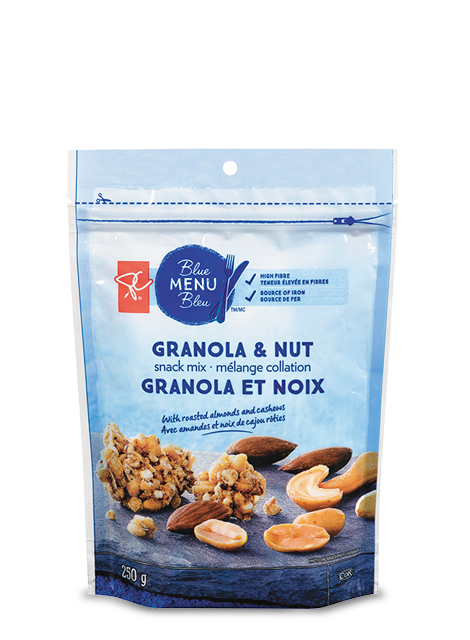 Bag of PC Blue menu granola & nut snack mix
