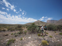 The 115-mm objective module in Texas 2/3 – birding at Guadalupe Mountains National Park B/ - Joel Simon and Clay Taylor with the 115-mm objective module