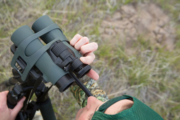 SWAROVSKI OPTIK NL Pure 42 binoculars from above while stalking in Nebraska 