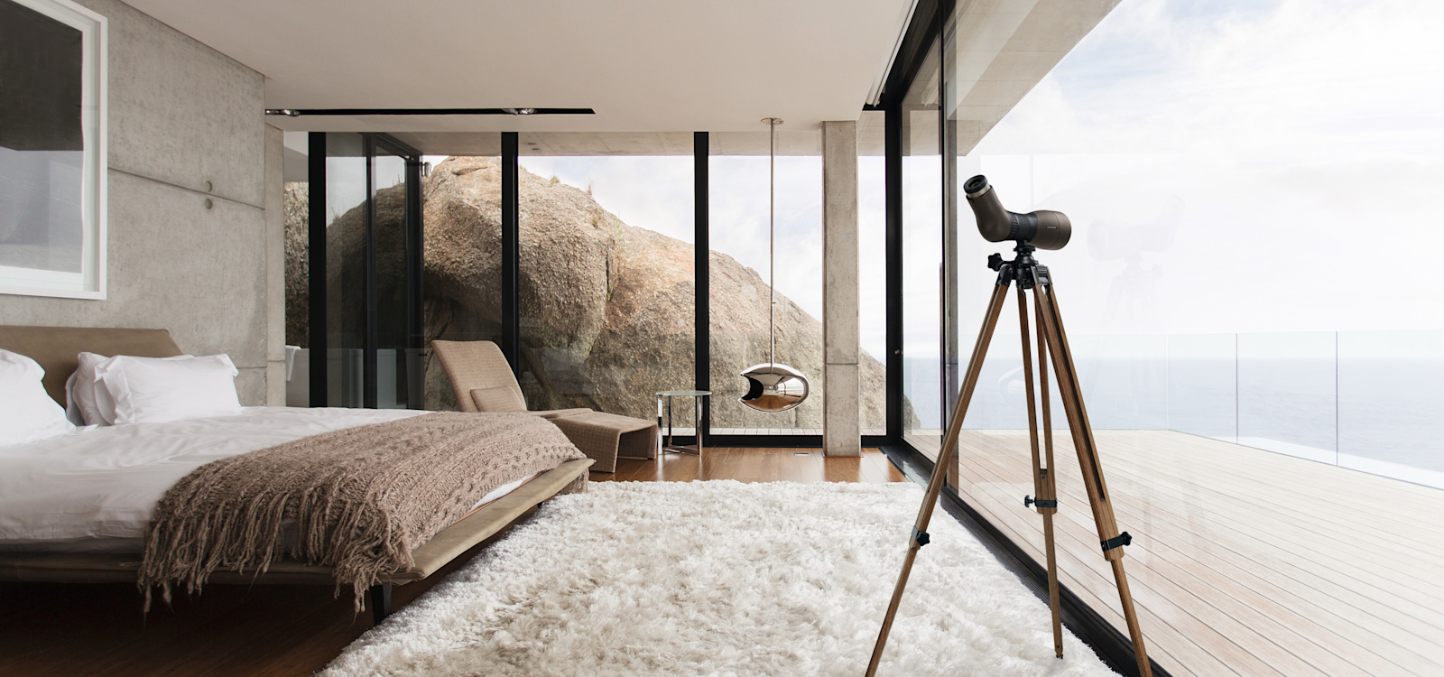 Swarovski Optik ATX Interior spotting scope with wooden tripod · official lifestyle image