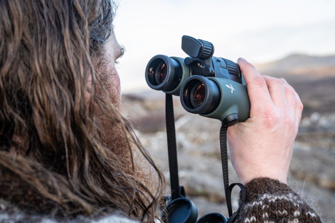 One with nature: the Iceland Hunters stalking with the NL Pure Gunnar from hunting_iceland holds the SWAROVSKI OPTIK NL Pure with FRP forehead rest 