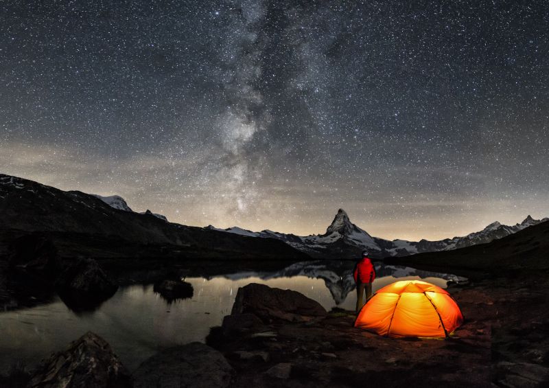 A tent under the stars Outdoor history GettyImages-576583816