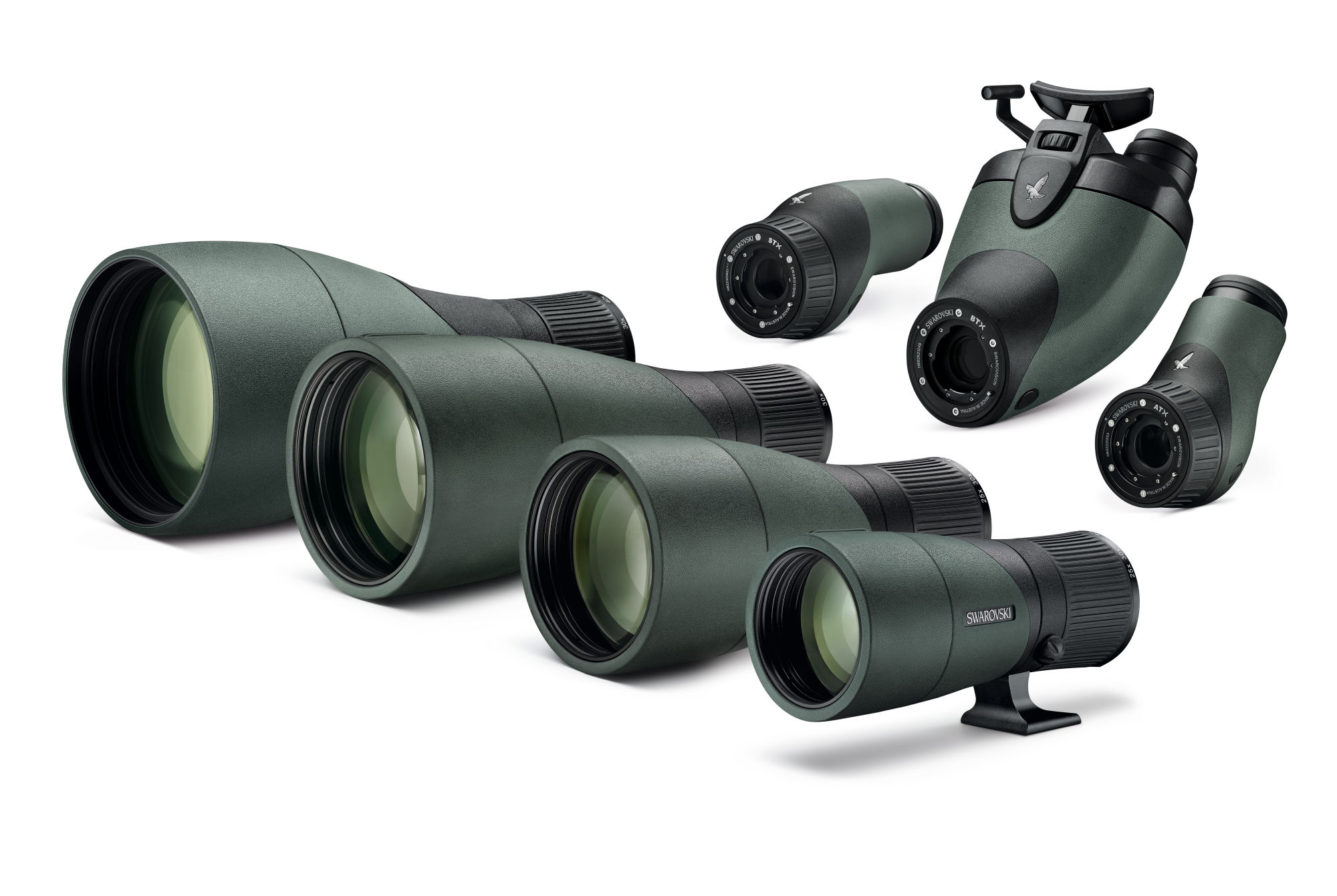 The ATX/STX/BTX spotting scopes with different eyepiece and objective modules: The new modular design offers previously unimagined flexibility