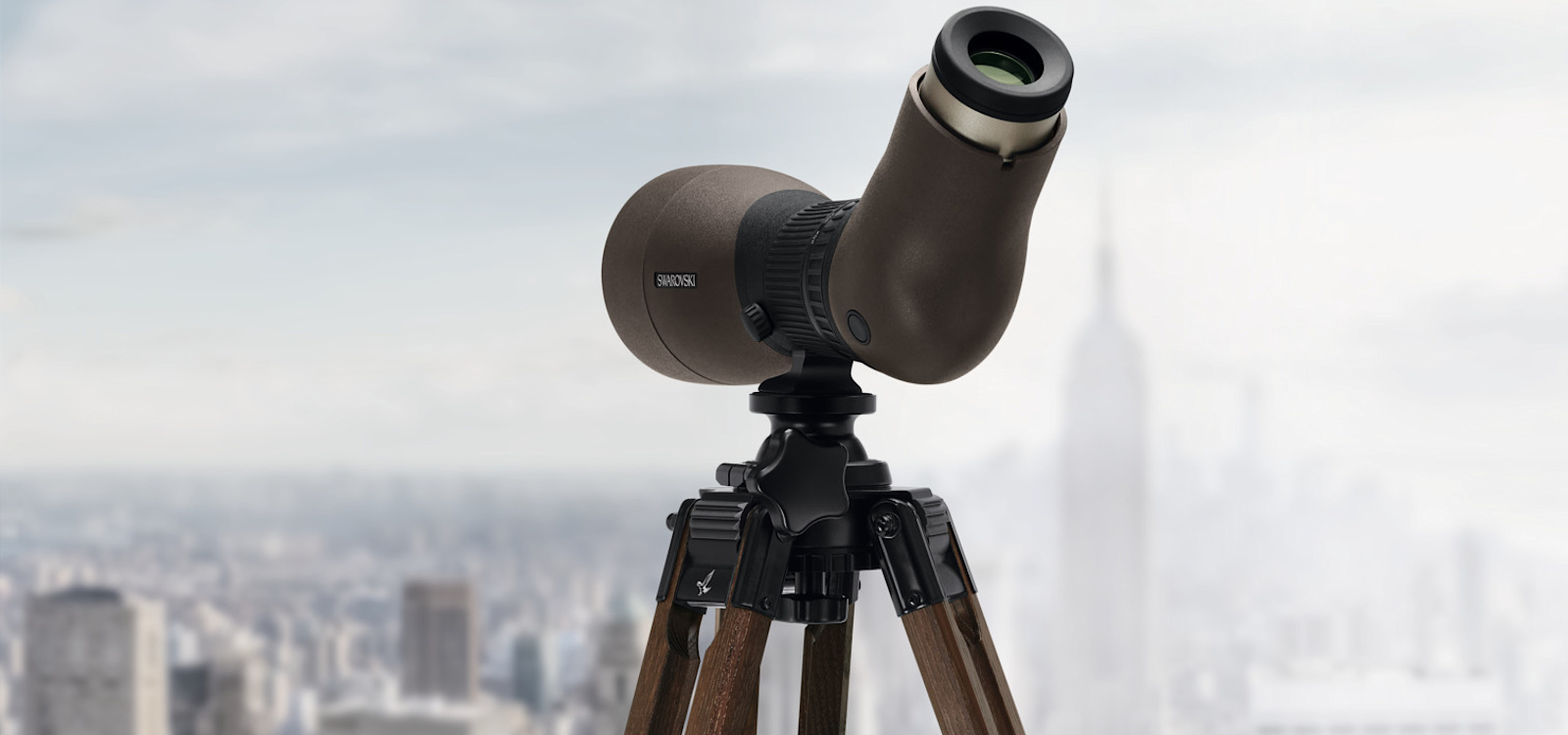 Swarovski Optik ATX Interior spotting scope with wooden tripod · official lifestyle image