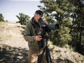 BTX PCT PTH ELRange hunter looking through the spotting scope ID 1219823