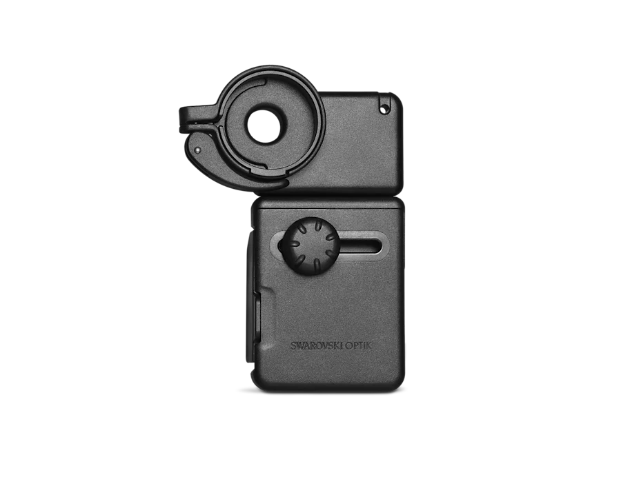 Swarovski VPA 2 smartphone adapter fitted with CA-B clamp adapter