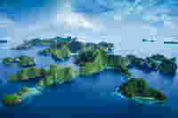 Swarovski Optik In paradise with birds-of-paradise islands spread across. Blue water