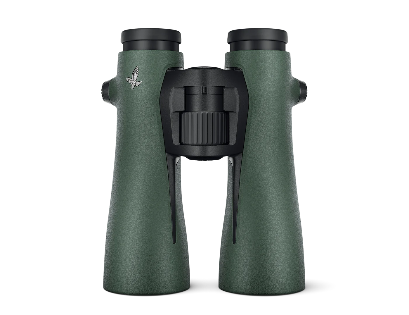 Front-facing Swarovski NL Pure 14x52 Green binocular with 52 mm objective lenses