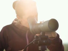 ATX65 woman birding spotting scope CTH ID 1210610