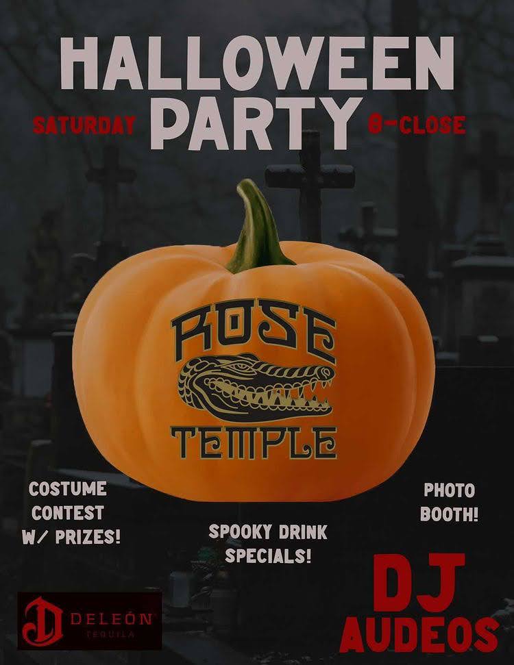Rose Temple 2022 Halloween Party with DJ Audeos Flyer