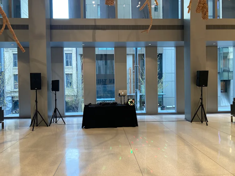My DJ setup before the party