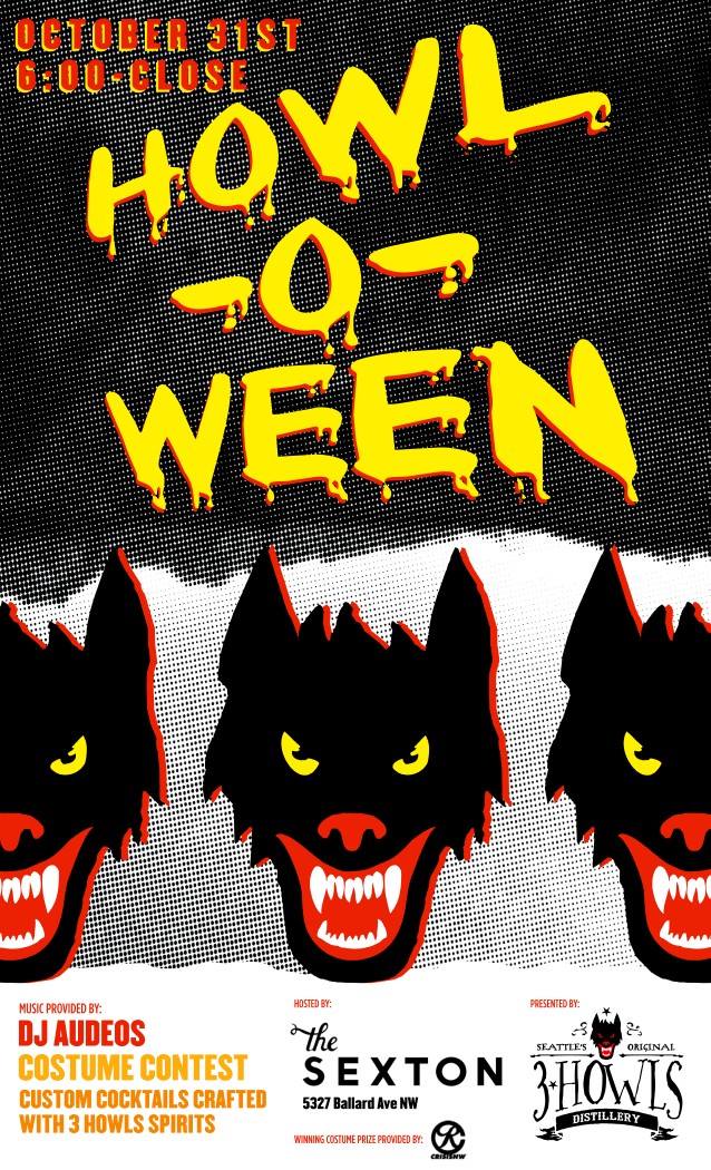 Flyer for Howl-O-Ween Party