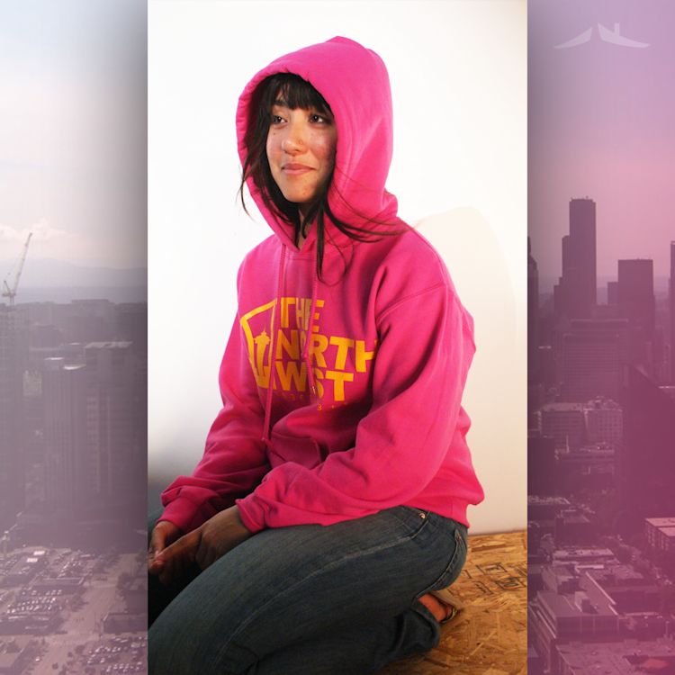 Anne rocking The North West pullover hoodie from Crisis NW