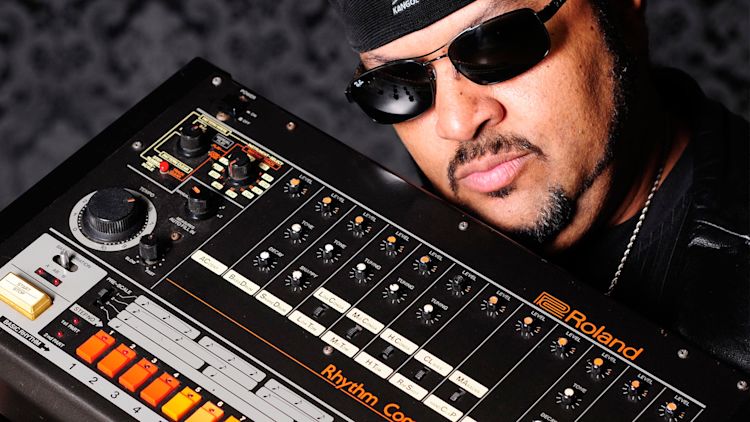 The Egyptian Lover with his Roland TR-808 Rhythm Composer