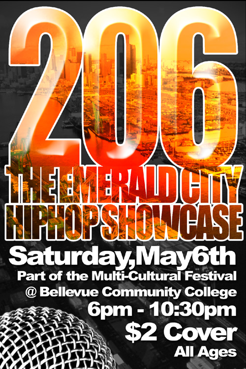 206: The Emerald City Hiphop Showcase Flyer