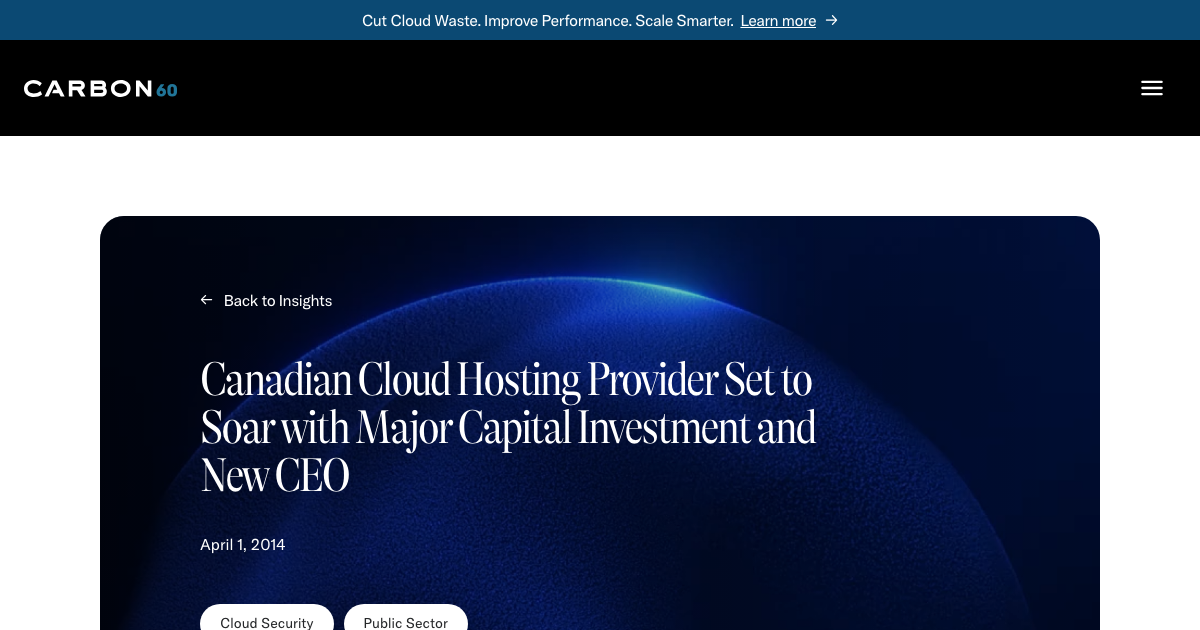 Canadian Cloud Hosting Provider Set to Soar with Major Capital ...