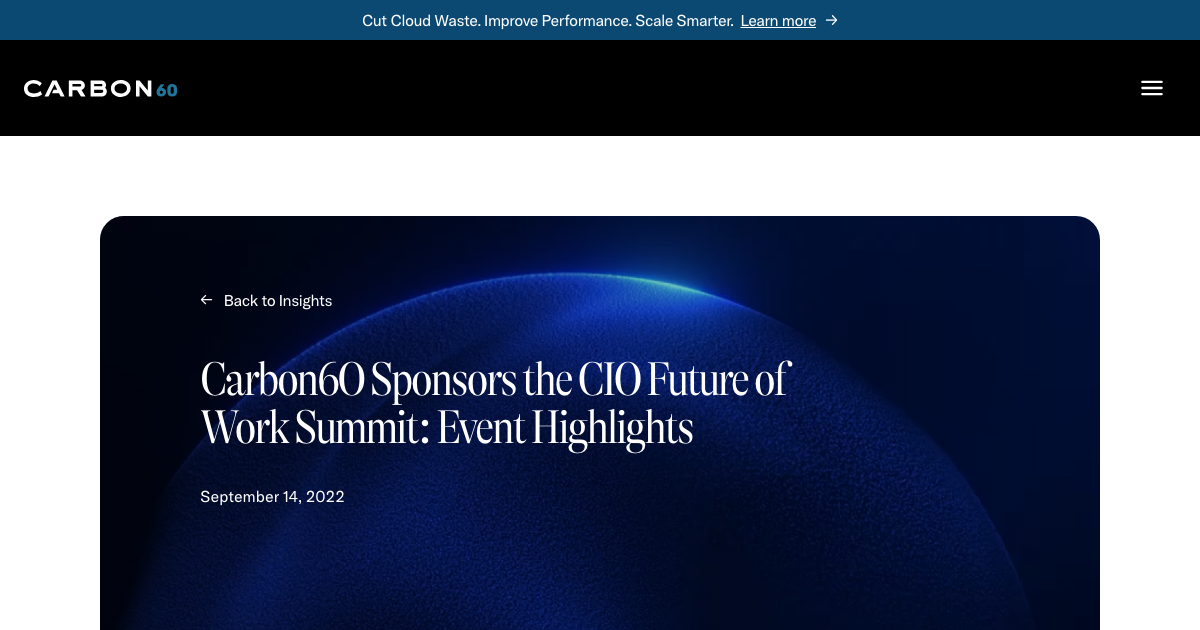 Carbon60 Sponsors the CIO Future of Work Summit: Event Highlights ...