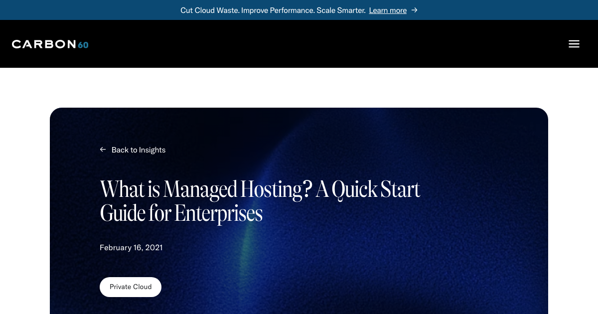 What is Managed Hosting? A Quick Start Guide for Enterprises | Carbon60