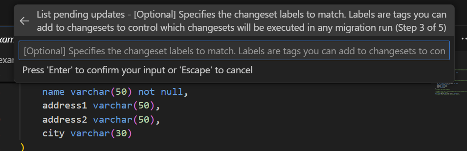 Add changeset labels