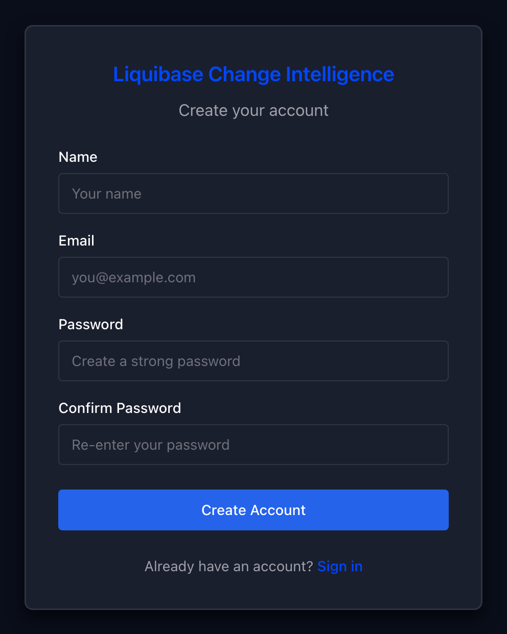 Create a new account