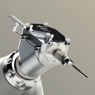 Close-up of robot surgical tool