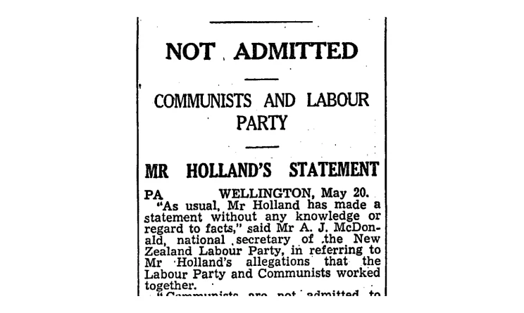 A crop from a column of a newspaper showing a headline, subheading and body text.