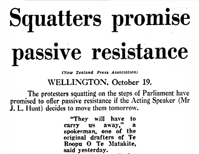 Topic Explorer - Protesters promise passive resistance — Press, 1975 ...