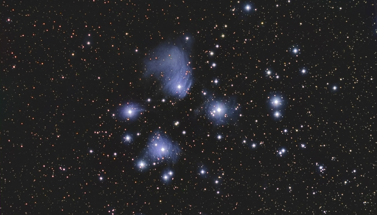 The Matariki star cluster in the night sky.