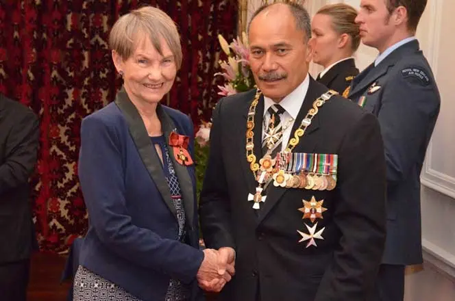 Fleur Beale and Governor-General, Sir Jerry Mateparae.