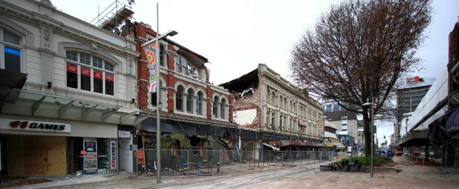 North side of Cashel Mall, looking east, 27 May 2011.